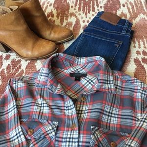 J. Crew Plaid Button Down Size 4